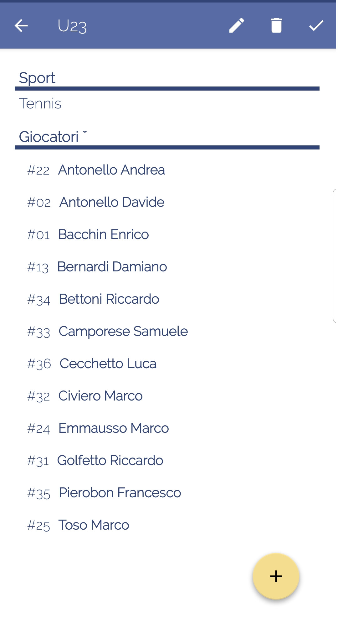 Lista Convocati 2.0